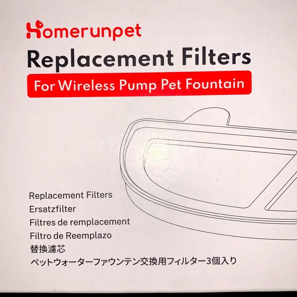 New-Homerunpet Pet Fountain Filters for Wireless Water Dispenser WF20/CF20